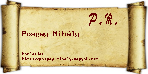Posgay Mihály névjegykártya